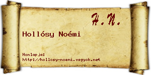 Hollósy Noémi névjegykártya